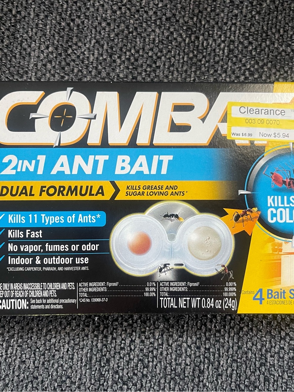 COMBAT 2-in-1 Ant Bait Dual Formula - ONLY 2 Traps on Box NOT 4